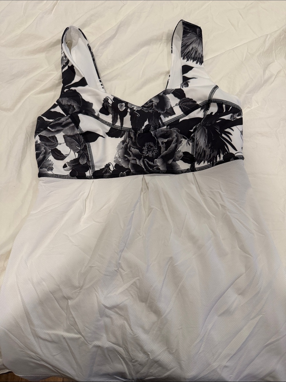 lululemon athletica Black & White Floral Camisole Tank